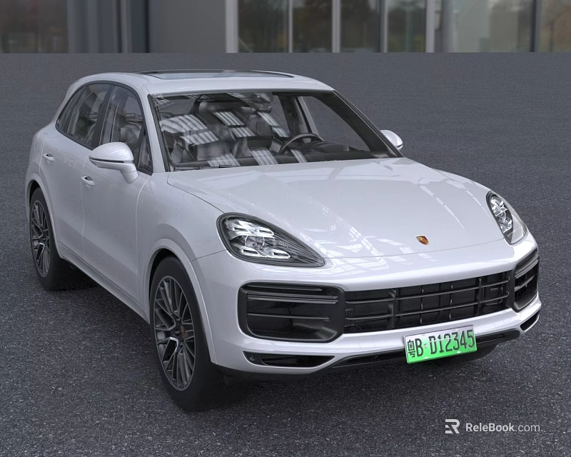White SUV Car With Sleek Front Design And Black Alloy Wheels 3d model 