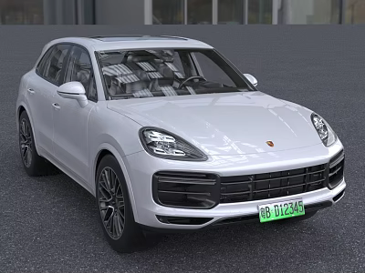 White SUV Car With Sleek Front Design And Black Alloy Wheels 3d model
