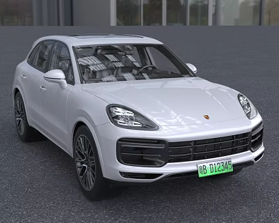 White SUV Car With Sleek Front Design And Black Alloy Wheels 3d model