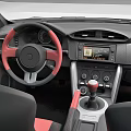 Red Toyota Two Door Sports Car Front And Rear Views