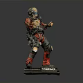 Titanfall 2 Character Figurine With Armored Suit Red Pants And Clenched Fists On Base
