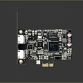 Detailed Electronic Circuit Board with Integrated Chips Multiple Ports and Components