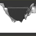 3D Concrete Block Model With Mountainous Terrain Texture And Slender Bridge Structure