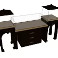 Elegant Wooden Display Showcase Shelving With Glass Cover And Drawer Storage Units