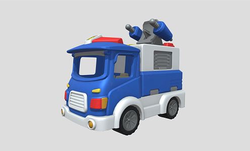 Modern toy car toy fire truck 3d model