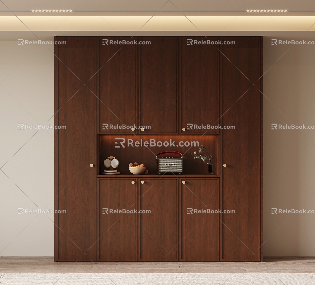 Antique Shoe Cabinet Hallway Shoe Cabinet 3d model