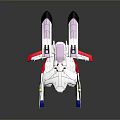 Transforming Robot Toy Airplane Model With White Red Blue And Yellow Features