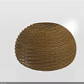 Handmade Woven Rattan Storage Basket With Round Shape And Natural Open Top Design