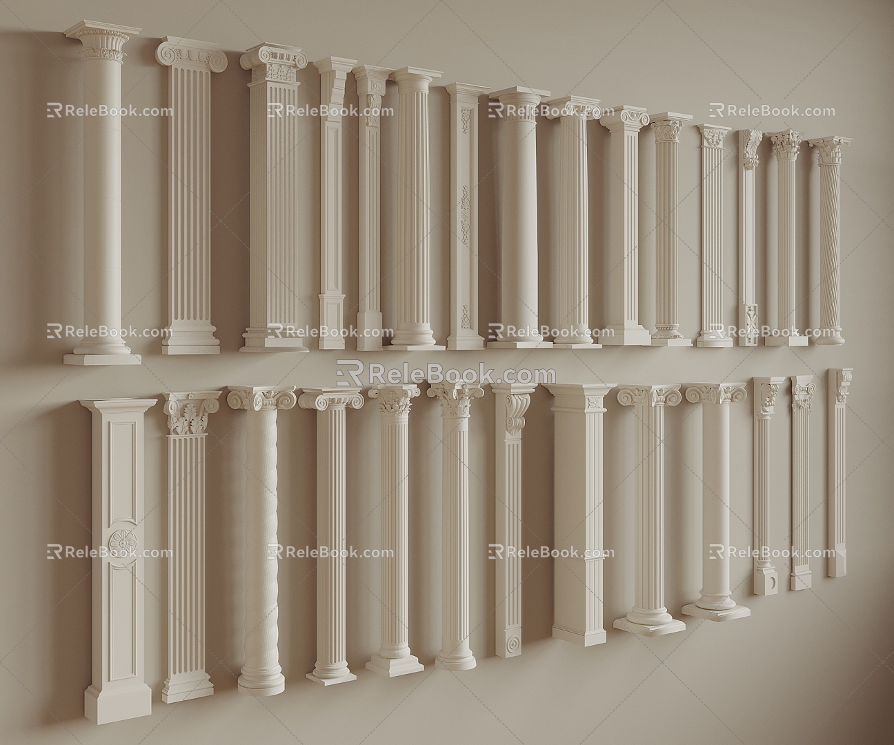 European Roman Column 3d model