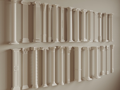 European Roman Column 3d model