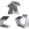 Modern Public Interactive Kiosks With Digital Touchscreen Displays And Unique Designs For Public Facilities
