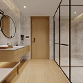 Modern Hotel Guest Room With Twin Beds White Linens Wooden Flooring And Flat Screen TV