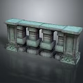 Scenic Landscape View Of Ancient Stone Columns And Platform Structure 3d model