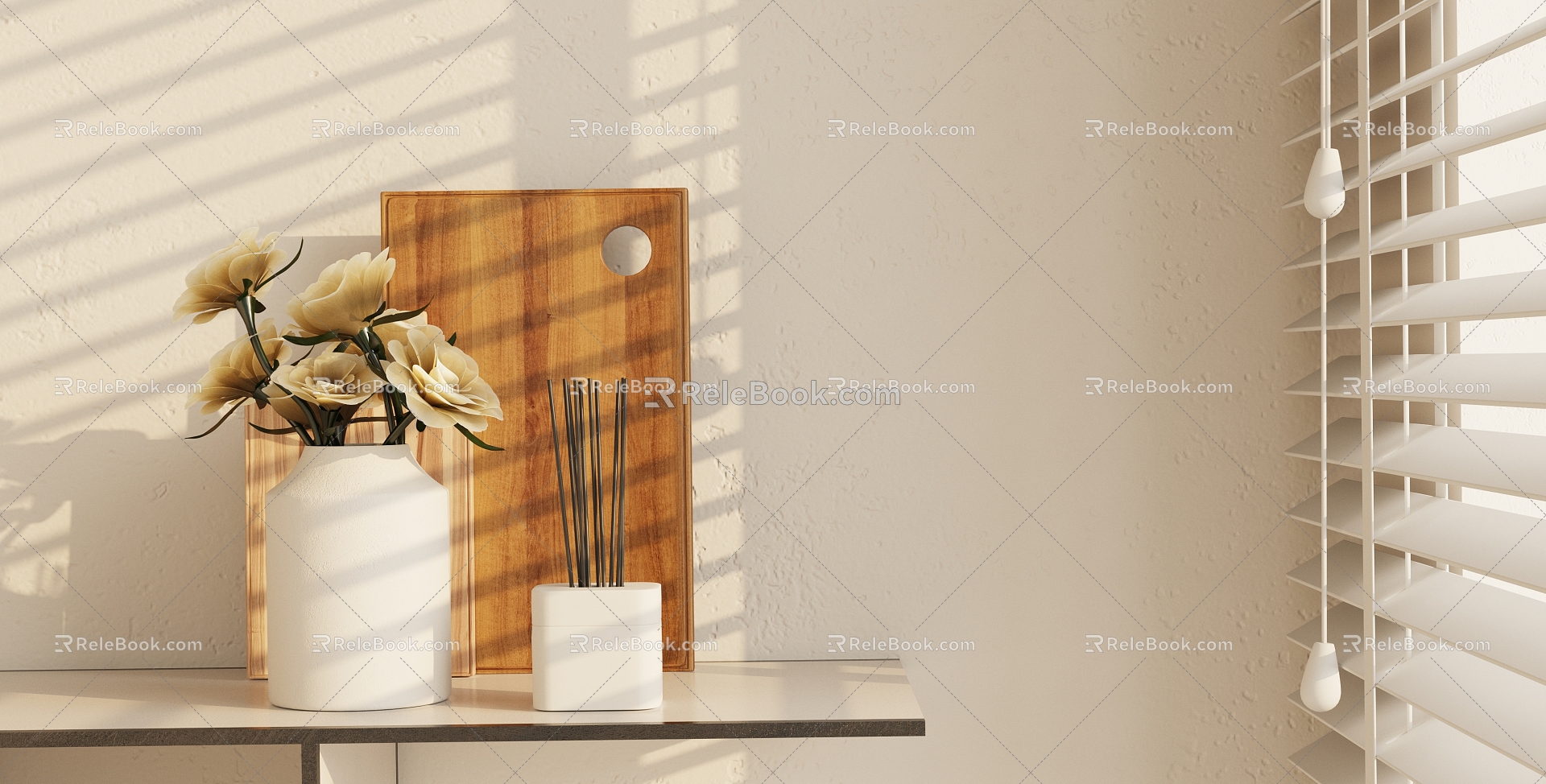 Modern vase ornaments combination 3d model