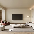Modern Living Room Interior Design With Sofa Coffee Table Floor Lamp And Plants
