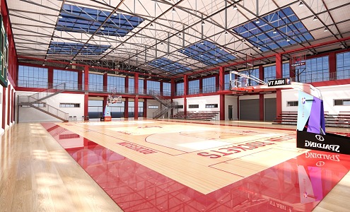 Modern Basketball Gymnasium Sports Venue Gymnasium Basketball Rack Basketball Game Venue Basketball Grounds Basket 3d model