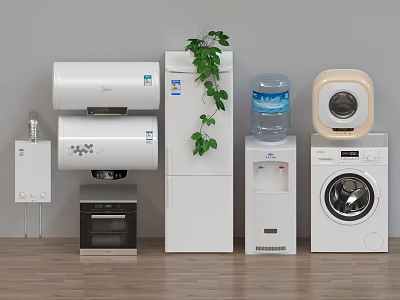Household Appliances Water Heater Dishwasher Refrigerator Water Dispenser Washing Machine Mini Washing Machine Kitchen Appliances 3d model