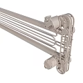 Stainless Steel Retractable Clothes Drying Rack With Multiple Hanging Bars