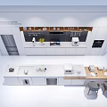 Modern Kitchen Interior Design With White Cabinets Island Counter And Stainless Steel Appliances
