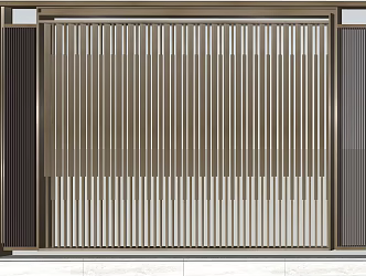 Modern Fence Wall Landscape Wall 3d model