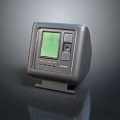 Black Projection Monitor Device With Green Screen And Control Buttons Design