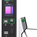 Public Facility Access Control Equipment With Modern Turnstile And Facial Recognition Device