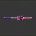 Vibrant Pink Glitter Toy Weapon With Rainbow Details And Candy Balls