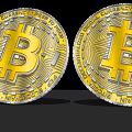 Bitcoin Pendant with Golden Symbol Silver Edge and Shiny Decorative Design