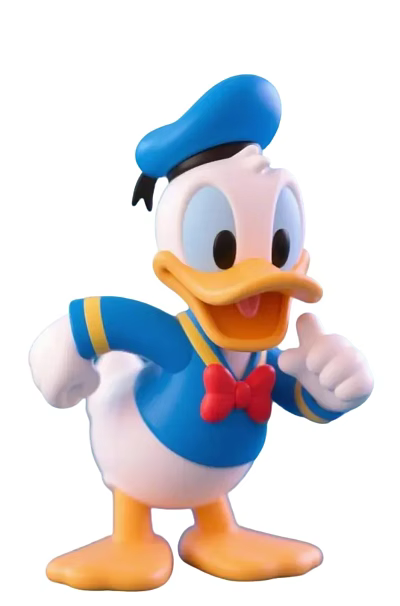 Donald Duck Game Character In Blue Sailor Outfit With Red Bow Tie And Blue Hat 3d model