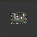 Aerial View of Residential Community With Red Roofs Green Trees and Dome Building