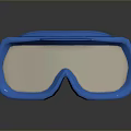 Blue Ski Goggles With Reflective Lenses And Comfortable Strap For Winter Sports