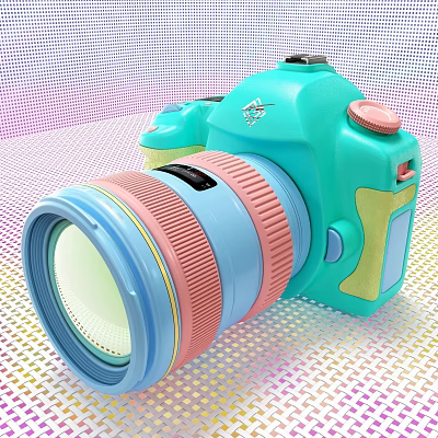 Modern Camera Macarons SLR Camera 3d model