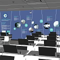 School Classroom Multifunctional Classroom Smart Classroom 3d model