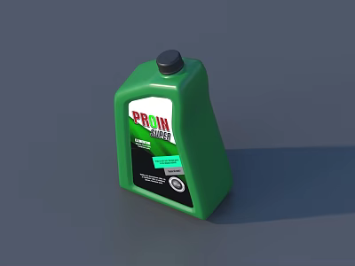 Retail Display Shelves Featuring PRIM Motor Oil Bottle For Product Presentation 3d model