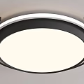 Modern Round Ceiling Light with White and Black Frame for Indoor Lighting Design 3d model