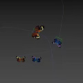 Vibrant Dynamic Butterflies Flying Along Lines And Hovering Gracefully In Place