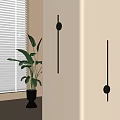 Modern strip wall lamp 3d model