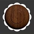 Modern Wooden Door Knob With Polished Metal Base For Interior Home Use