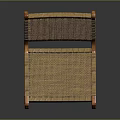 Light Wood Dining Chair With Woven Rattan Back And Seat Minimalist Design