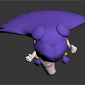 Anime Style Character Figure with Long Purple Hair and Pink Outfit Standing Pose