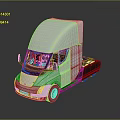 White Electric Semi Truck With Aerodynamic Cab And Black Windows Design 3d model