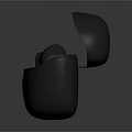 Black Wireless Earbuds With Open Charging Case And Modern Design