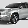 Silver Mitsubishi SUV With Modern Front Headlights Sleek Body Lines And Alloy Wheels