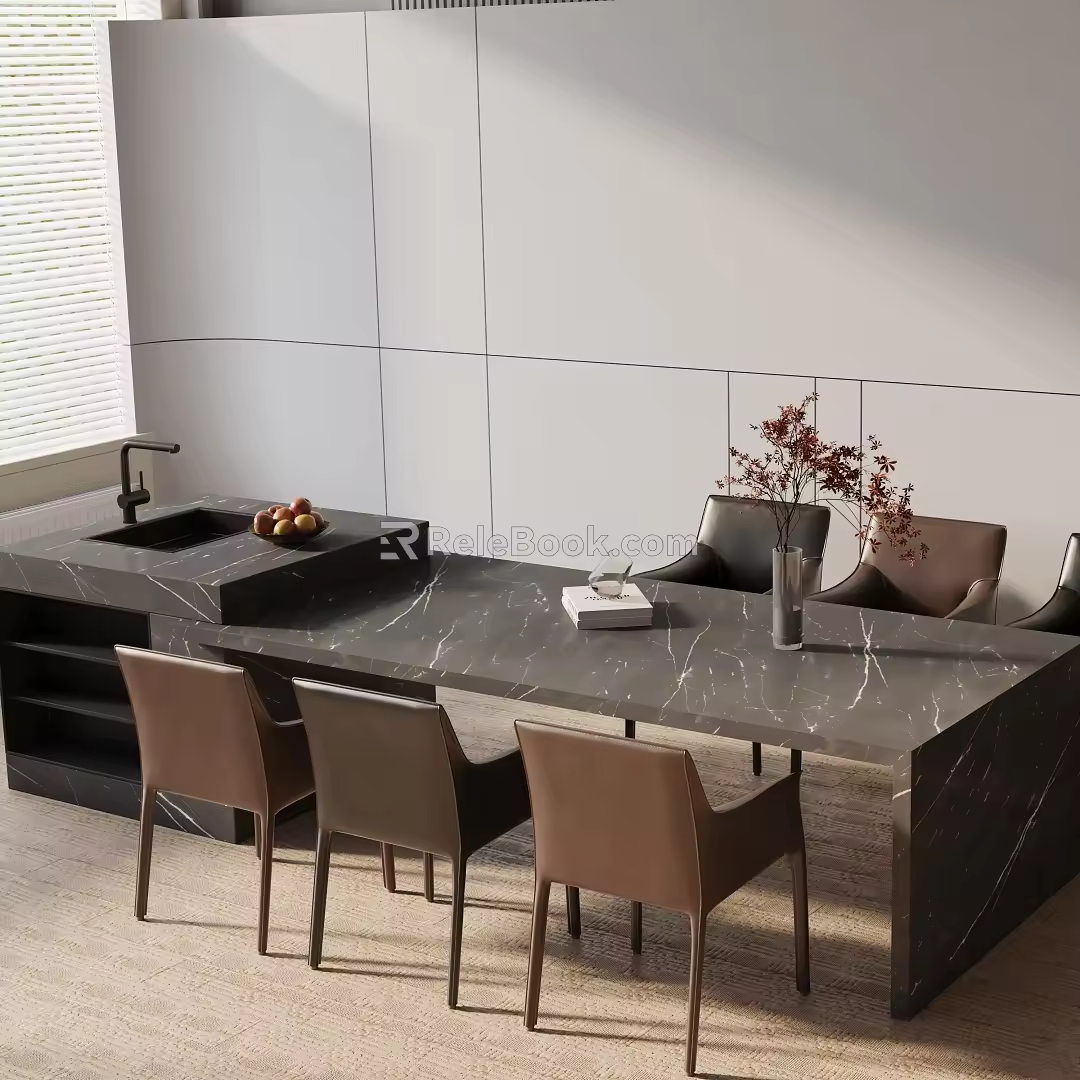 Modern table combination 3d model