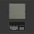 Vintage Computer System With Monitor Main Unit And Classic Keyboard Design