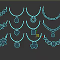 Stylish Necklace Pendants With Various Shapes Colorful Gems And Crystal Designs