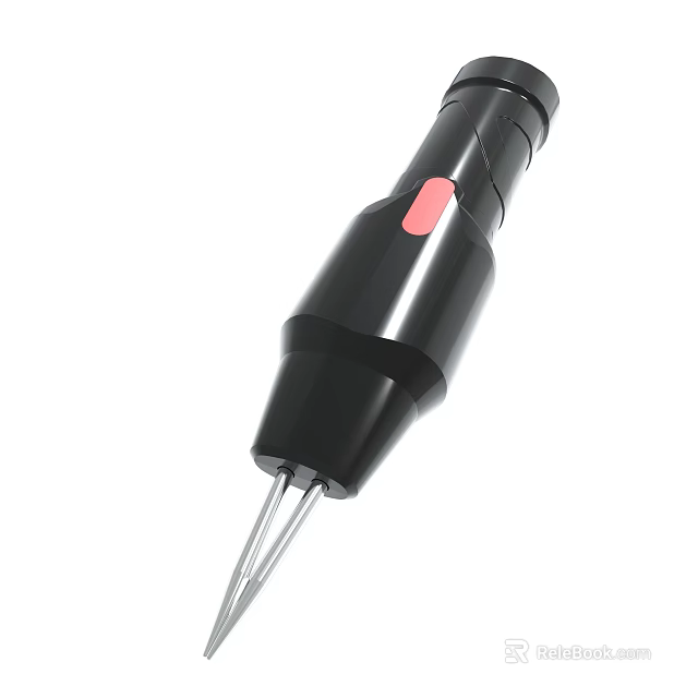 Black Handheld Tool With Red Button Sharp Metal Tip For DIY Crafts 3d model 