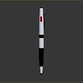 Sleek White Black Red Ballpoint Pen For Daily Writing Use With Smooth Finish