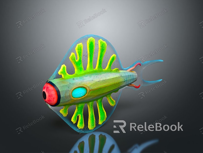 Fish Marine Animals Deep Sea Fish Angler Cartoon Fish model