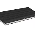 Black Striped Coffee Tray With White Wavy Edge And Coffee Label